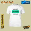 Customize White Color T Shirt