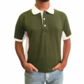 Premium Polo Shirt Bottle Green Side stripe