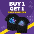 Drop Shoulder T-Shirt with DTF Print Combo