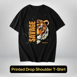 Printed Drop Shoulder T-Shirt