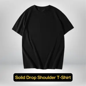 Solid Drop Shoulder T-Shirt