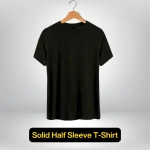 Solid Half Sleeve T-Shirt