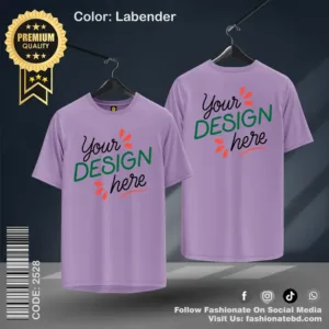 Labender Basic Custom T-Shirt – 100% Cotton, Regular Fit