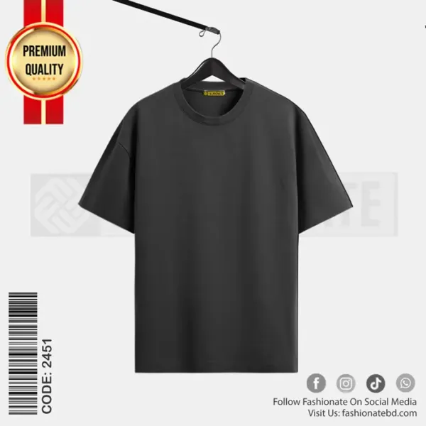 Mens Premium Blank Drop Shoulder T-Shirt C-2451 Baggy Fit