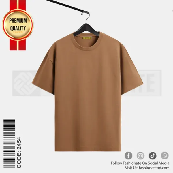 Mens Premium Blank Drop Shoulder T-Shirt C-2454 Baggy Fit