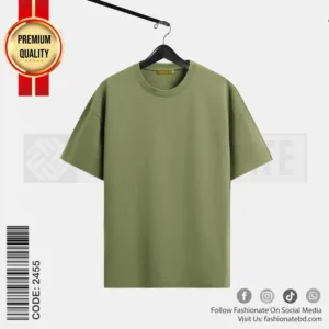 Mens Premium Blank Drop Shoulder T-Shirt C-2455 Baggy Fit