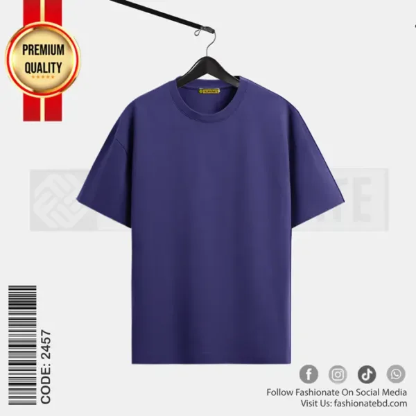 Mens Premium Blank Drop Shoulder T-Shirt C-2457 Baggy Fit