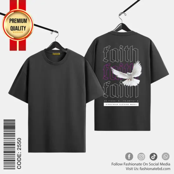 Mens Premium Drop Shoulder T-Shirt C-2550 - Cotton Baggy Fit