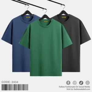 Mens Premium Solid Drop Shoulder T-Shirt C-2434 Combo Offer