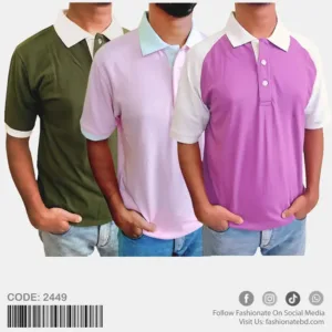 Premium Mens PK Cotton Polo Shirt C-2449 Combo Offer