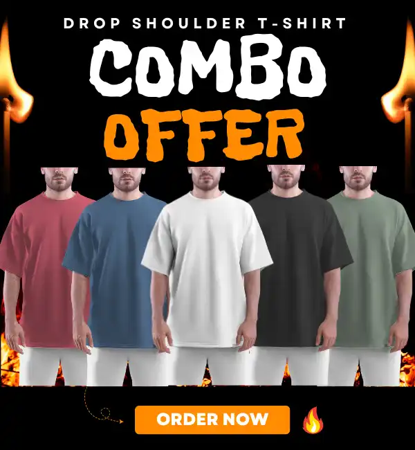 Drop Shoulder T-Shirt Combo Offer