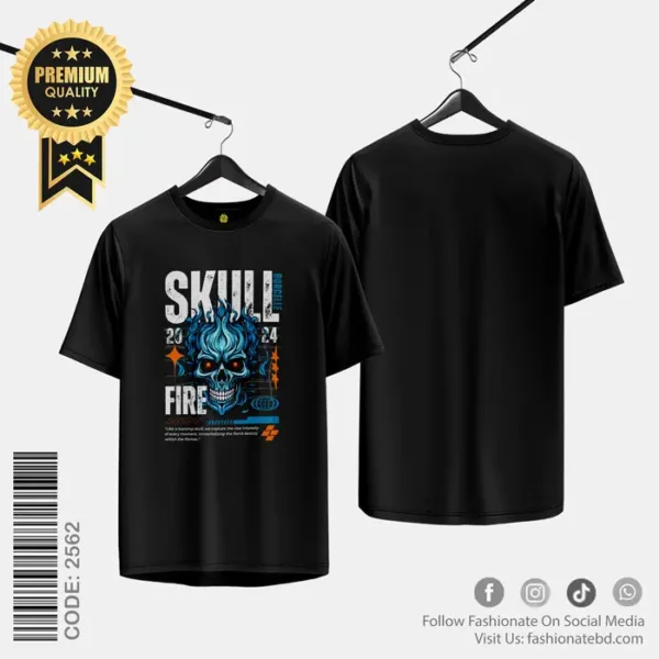 Mens Premium Printed T-Shirt C-2562 - Regular Fit Cotton Tee