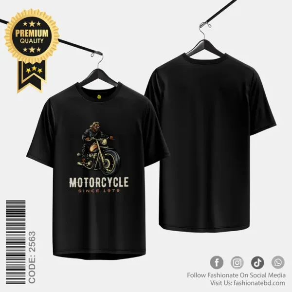 Mens Premium Printed T-Shirt C-2563 - Regular Fit Cotton Tee