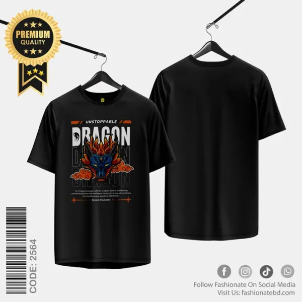 Mens Premium Printed T-Shirt C-2564 - Regular Fit Cotton Tee