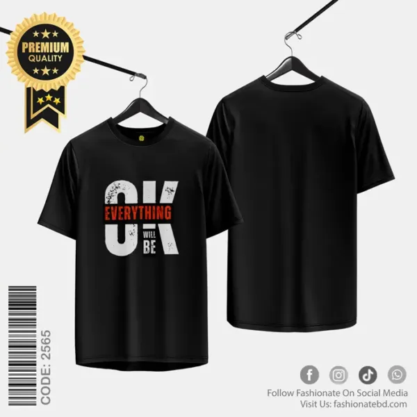 Mens Premium Printed T-Shirt C-2565 - Regular Fit Cotton Tee