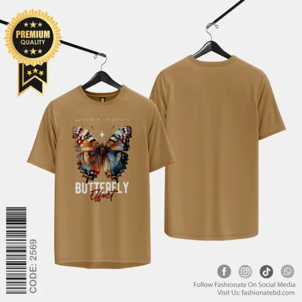 Mens Premium Printed T-Shirt C-2569 - Regular Fit Cotton Tee