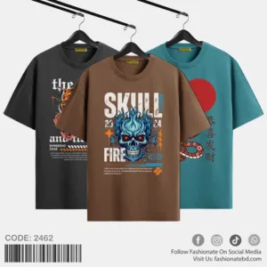 Mens Premium Printed Drop Shoulder Tee C-2462 - Combo Offer